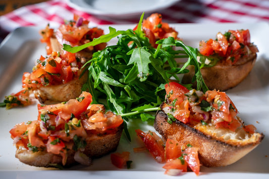 Bruschetta à la fleur de sel de Guérande aromatisée au piment d'Espelette